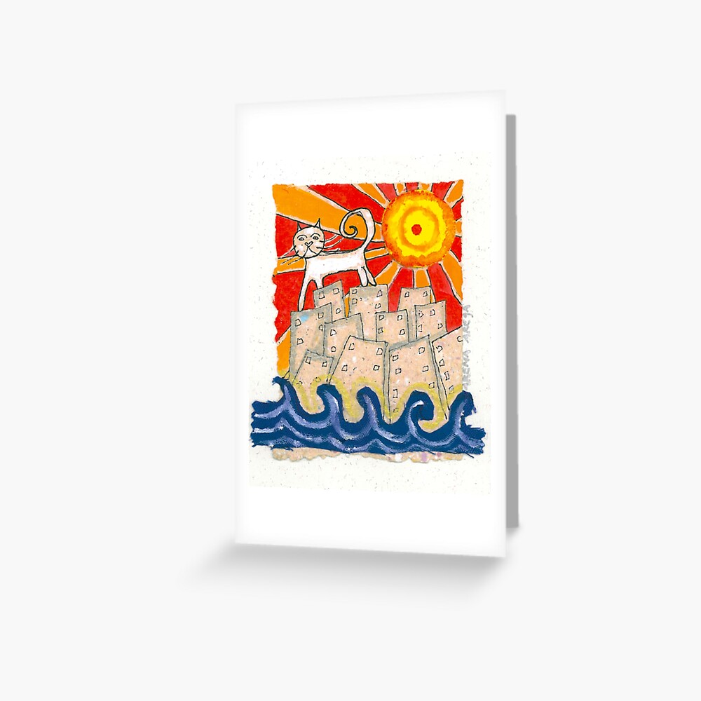 Gato en la ciudad Greeting Card