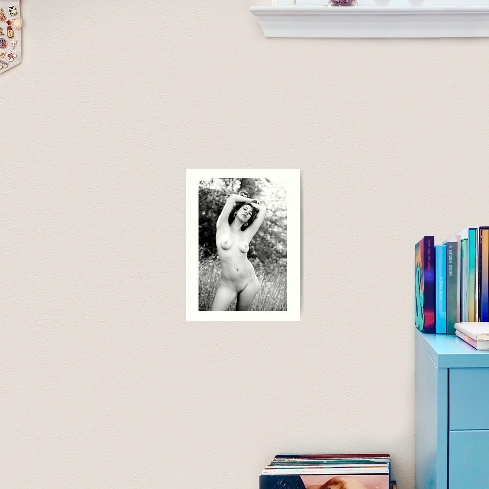 Posing with large ear rings Poster