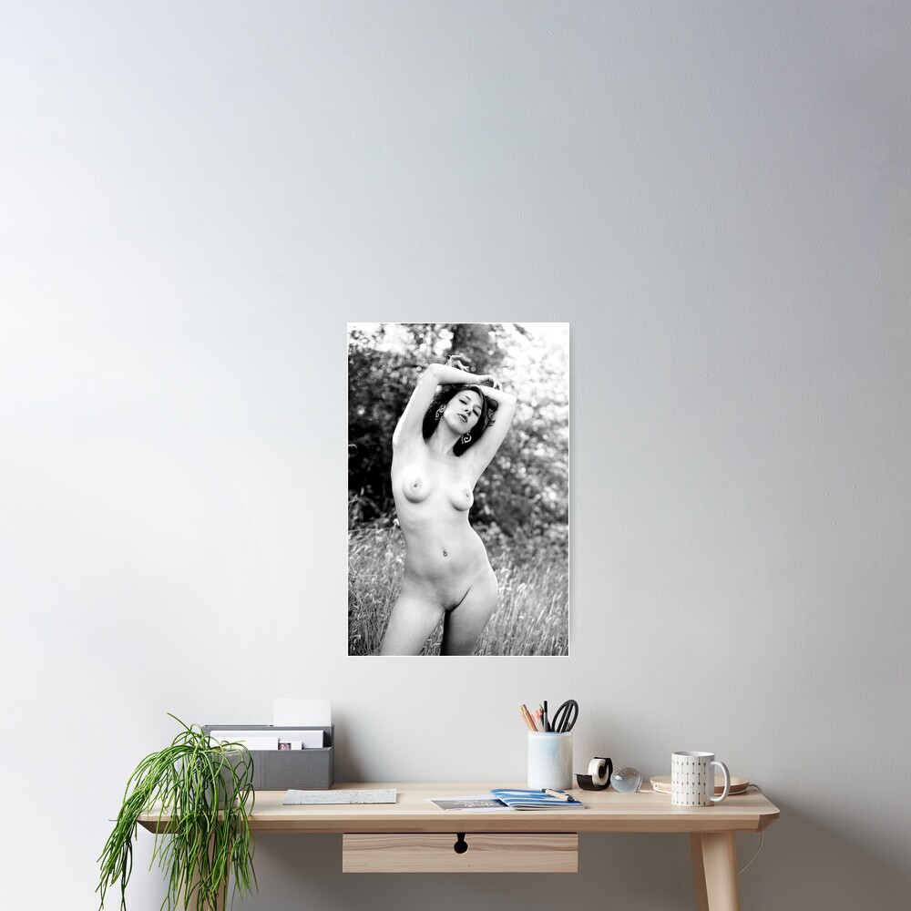 Posing with large ear rings Poster