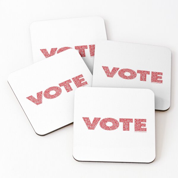 Item preview, VOTE - Red Letters Circle Design designed and sold by Pierre Bernard Jr.