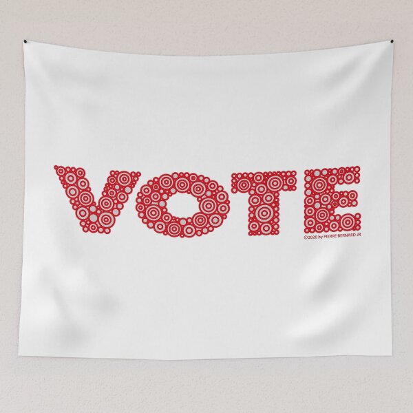 Item preview, VOTE - Red Letters Circle Design designed and sold by Pierre Bernard Jr.