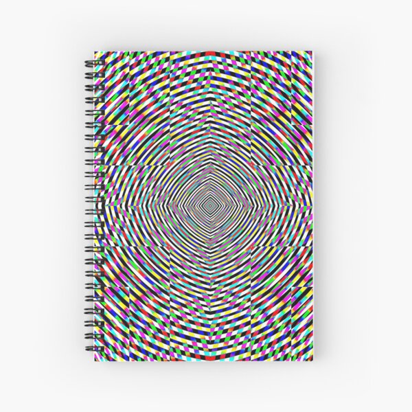 Visual arts, Optical illusion, Concentric Circles, Geometric Art, - концентрические круги Spiral Notebook