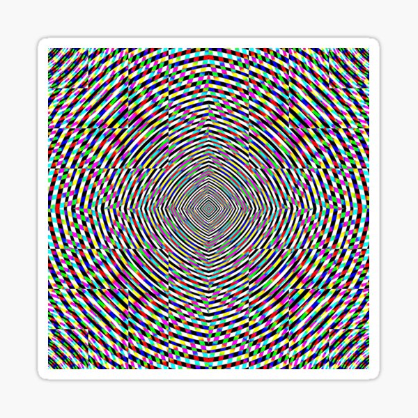 Visual arts, Optical illusion, Concentric Circles, Geometric Art, - концентрические круги Sticker