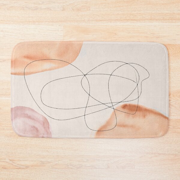 Item preview, Single Line Art with Watercolor Shapes designed and sold by PandaAvenue.