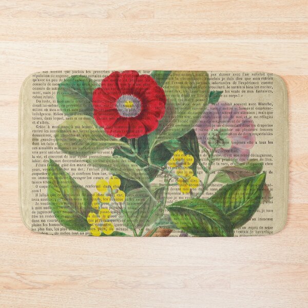 Item preview, Botanical print, on old book page - flowers and vegitables designed and sold by Art by Lilia.