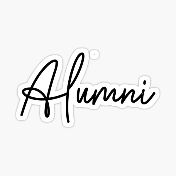 "alumni" Sticker for Sale by sswheeler Redbubble