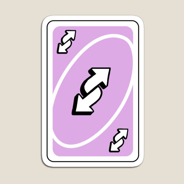 Pink Uno Reverse Card Sticker for Sale by mayafoleyy