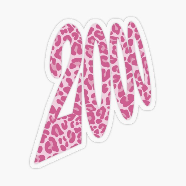 2000s Y2K PINK LEOPARD PRINT Sticker for Sale by Glossypop