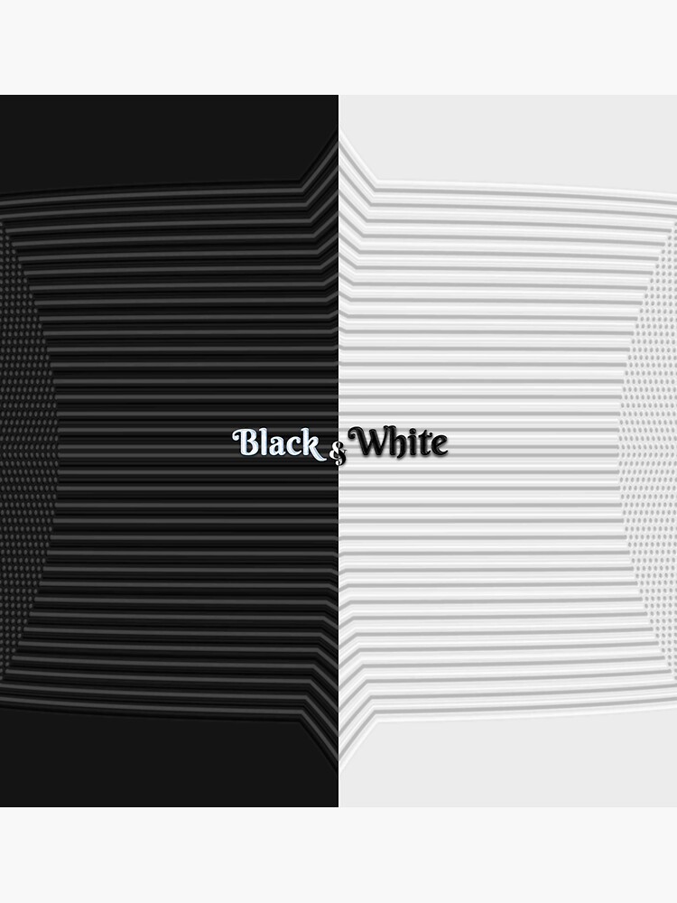 Thumbnail 3 of 3, Sticker, Black And White designed and sold by VkCases.
