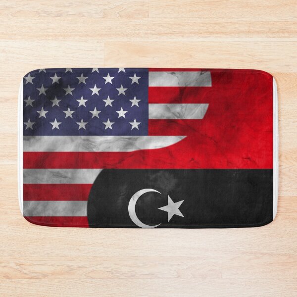 Item preview, USA and Libya Dual Flag Yin Yang Combination designed and sold by ockshirts.