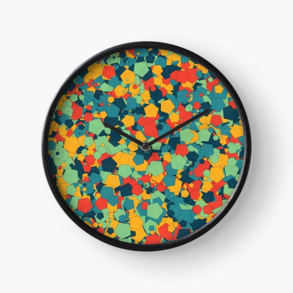 Colorful Pentagons by Jerome Herr Clock