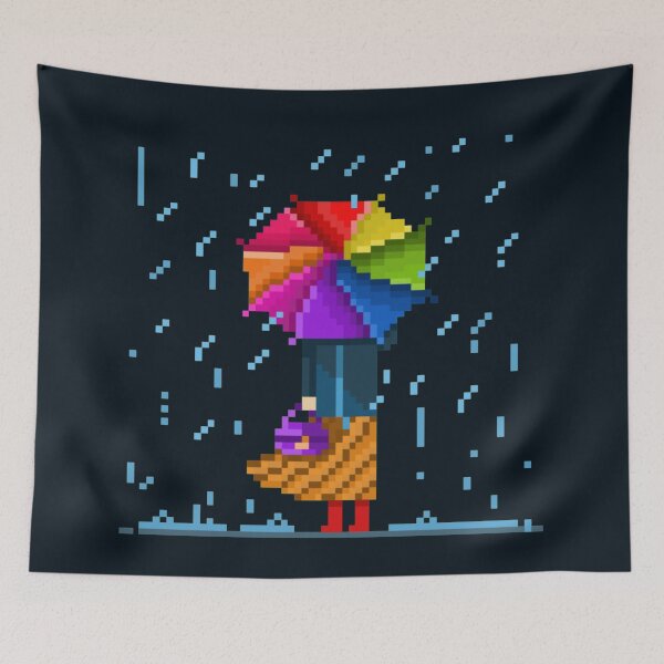 Item preview, Pixelated Waiting in the Rain designed and sold by HopeDetour.