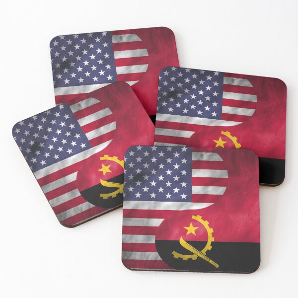 Item preview, USA and Angola Dual Flag Yin Yang Combination designed and sold by ockshirts.