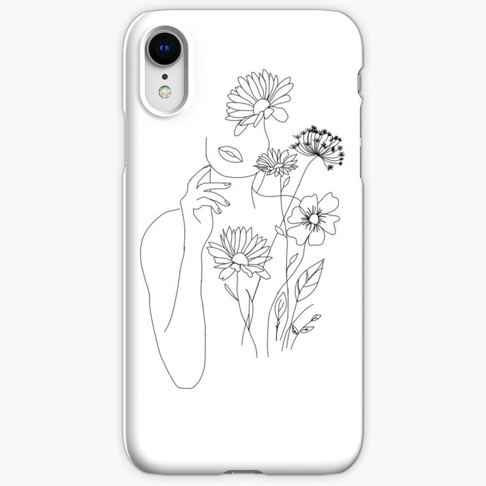 "Black and White Line Drawing" iPhone Case & Cover by ToriAnne10
