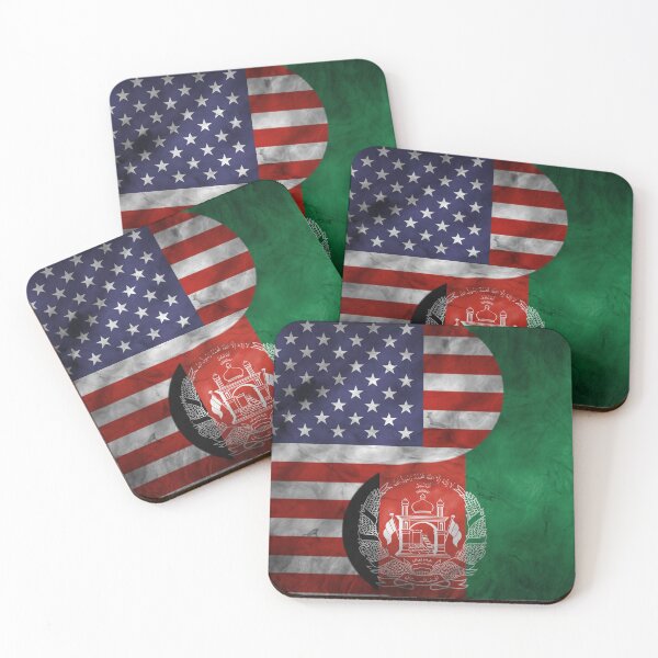 Item preview, USA and Afghanistan Dual Flag Yin Yang Combination designed and sold by ockshirts.