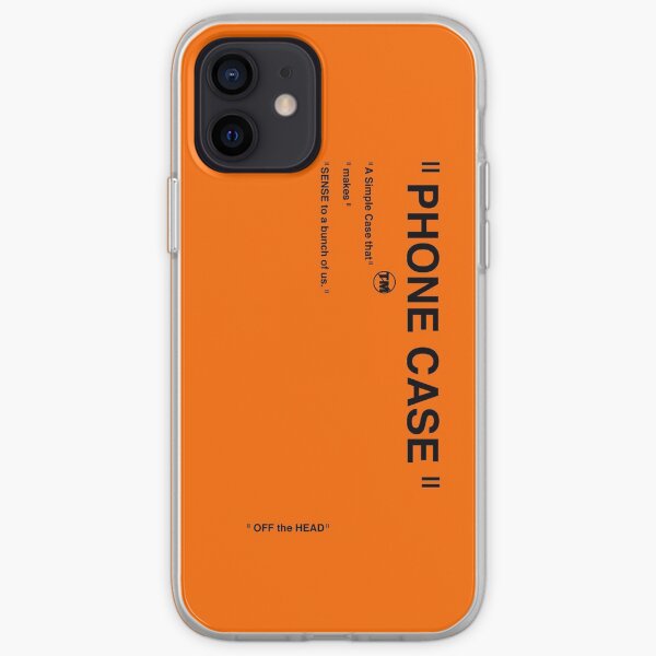 Offwhite inspired phone case for every phone, orange edition iPhone Soft Case