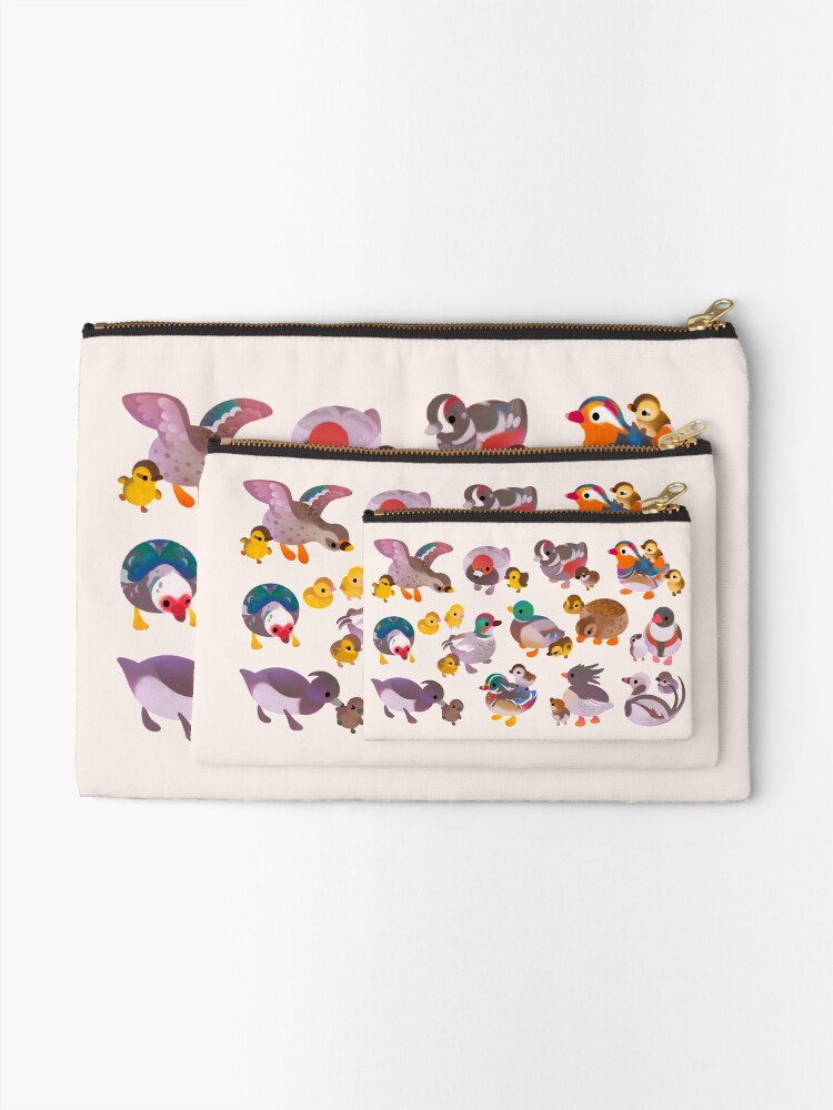 Alternate view of Duck and Duckling Zipper Pouch