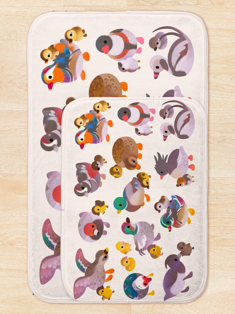 Thumbnail 5 of 6, Bath Mat, Duck and Duckling designed and sold by pikaole.