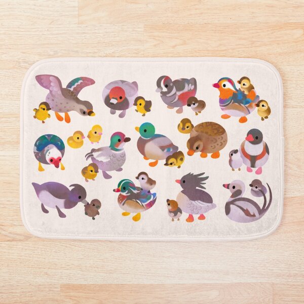 Duck and Duckling Bath Mat