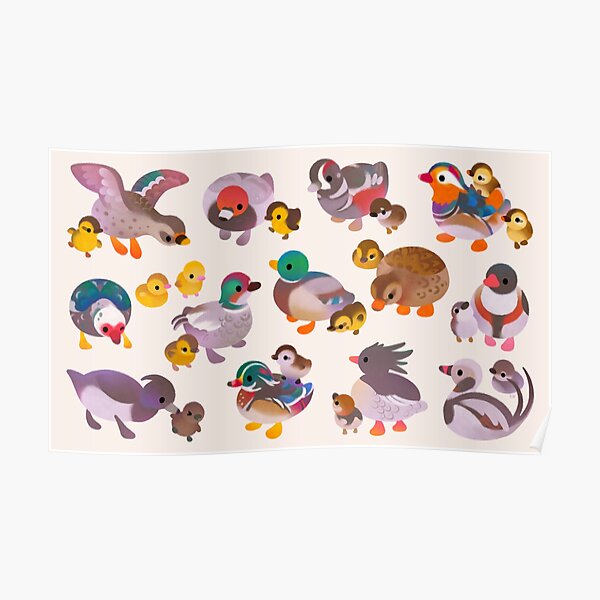 Duck and Duckling Poster
