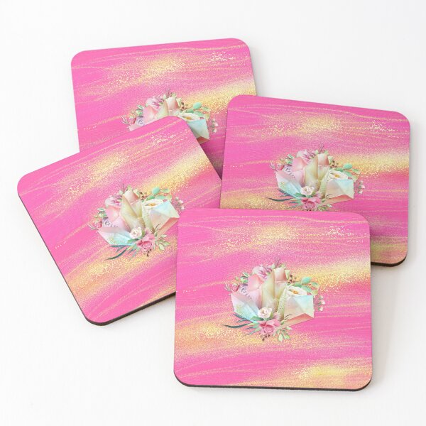 Item preview, Crystals & Flowers on Texture Background  designed and sold by DigitalPie.