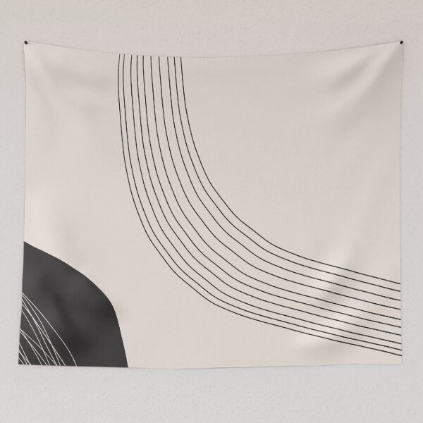 Item preview, Abstract line drawing. Black on cream. designed and sold by PandaAvenue.