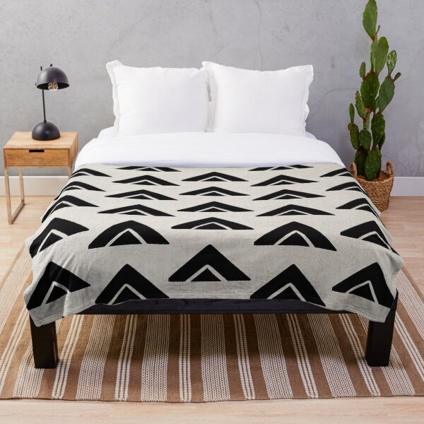 Item preview, Mudcloth Black Triangles in White designed and sold by Eva Camacho-Sanchez.
