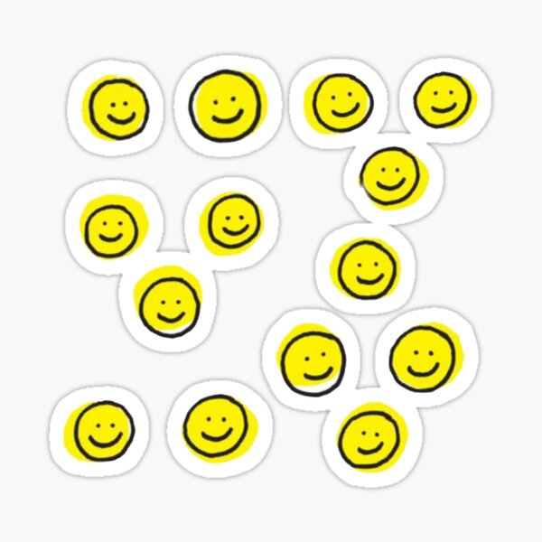 Smiley Face Sticker Pack Sticker For Sale By Zestyteresa Redbubble