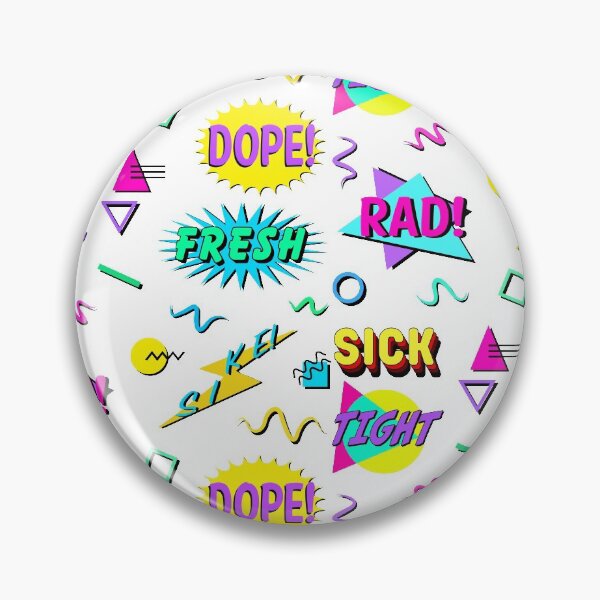 Item preview, 1990s Nineties Kids Sayings Phrases and Patterns ~ 90s Repeating Pattern and Sticker Sheet Slang Collection Bundle Pack Set designed and sold by Neon-Wolf.