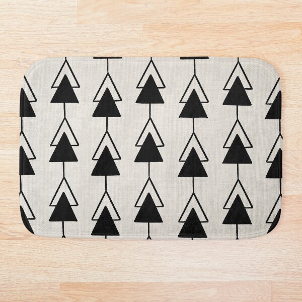 Artikelvorschau, Mudcloth Black Triangles in Weiß entworfen und verkauft von Eva Camacho-Sanchez.