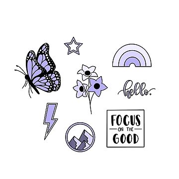 Purple Aesthetic Sticker Pack Magnet for Sale by ashleysteinerr