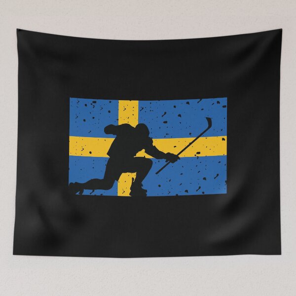 Item preview, Sweden Ice Hockey Silhouette Celebration Distressed designed and sold by CanvasTee.