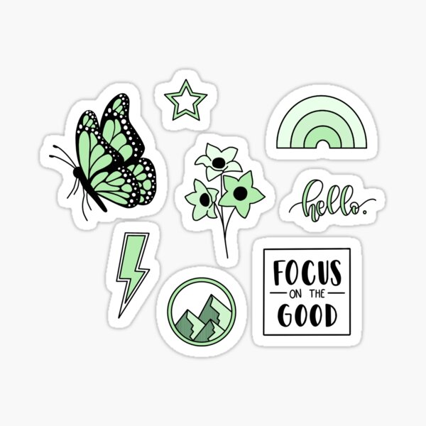 Neon Green Aesthetic' Sticker