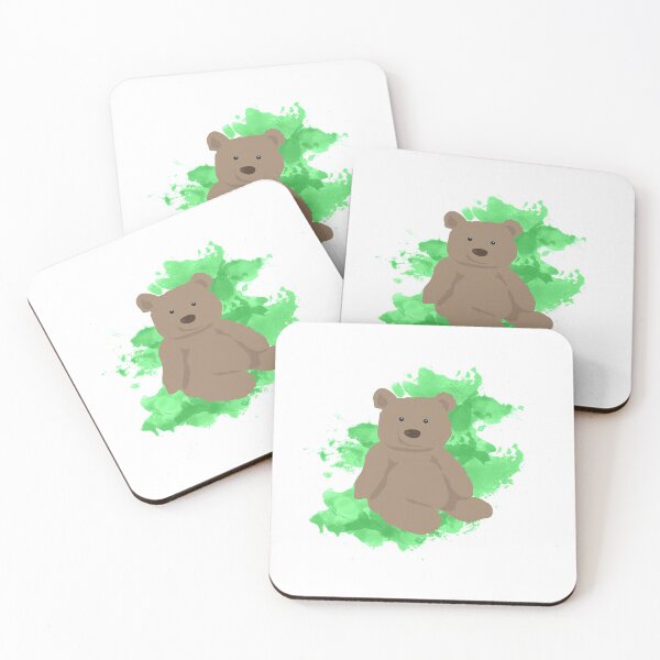 Item preview, Teddy Bear with Watercolor Background Design designed and sold by idovedesign.