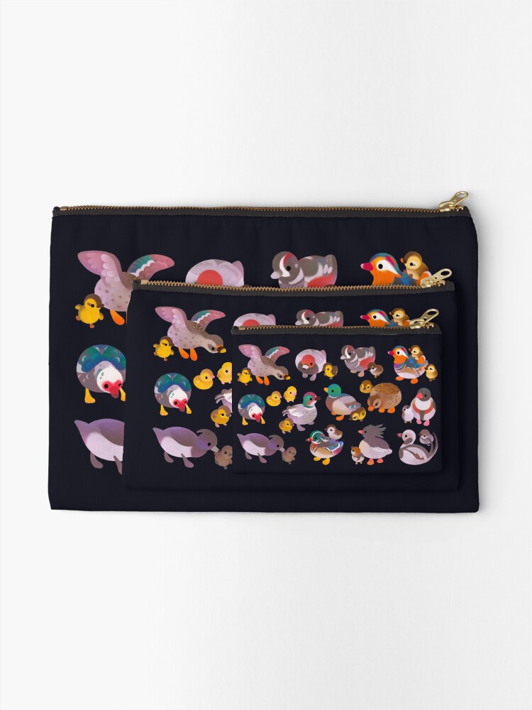 Alternate view of Duck and Duckling - dark Zipper Pouch