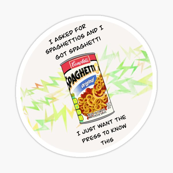 Uh Oh Spaghettios Sticker for Sale by meikreibich