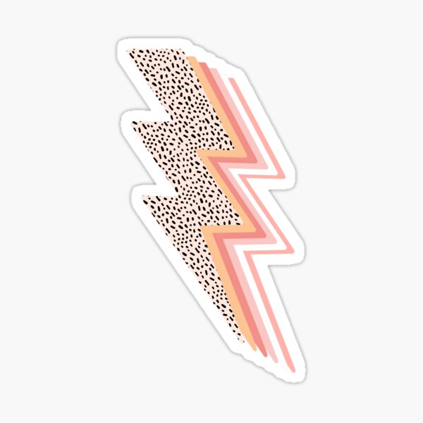 Lightning bolt - Aesthetic Pink Sticker