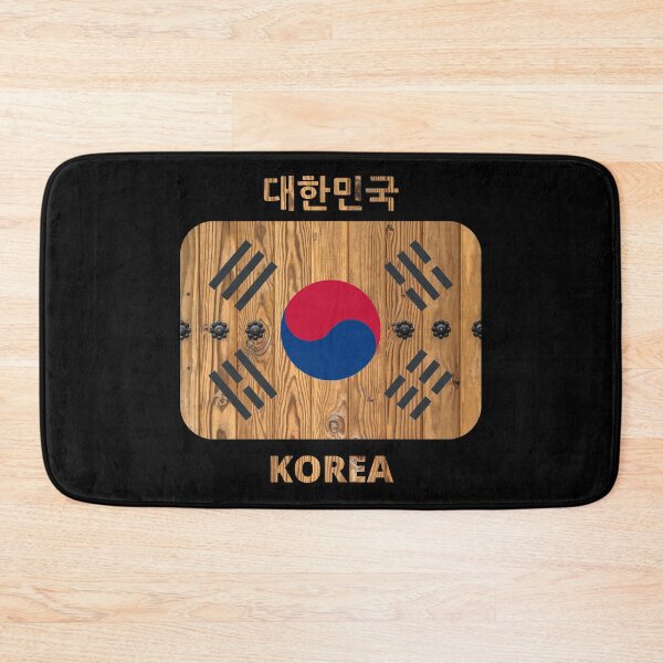 Item preview, Korean flag with traditional wooden door theme designed and sold by K-LetterCo.