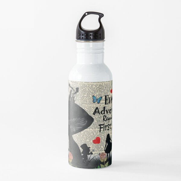 Every Adventure Requires a First Step - Alice In Wonderland Water Bottle