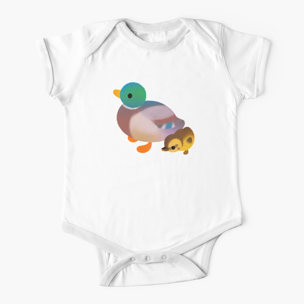 Duck and Duckling - dark Baby One-Piece
