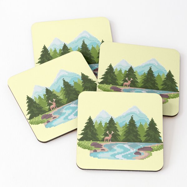 Item preview, Pixelated Woods and Deer designed and sold by HopeDetour.