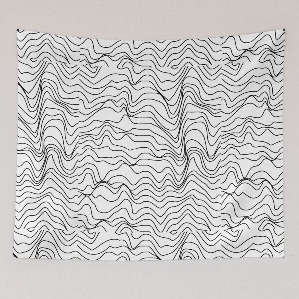 Item preview, black and white abstract line pattern designed and sold by cathelkav.