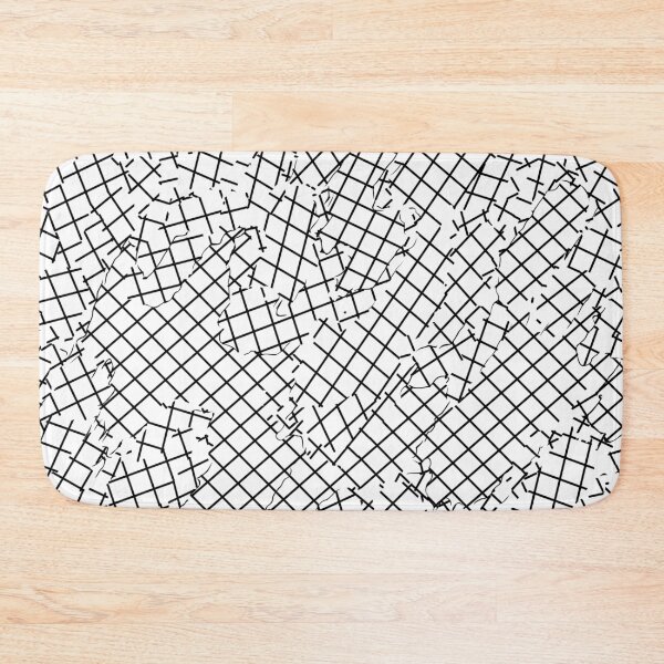 Item preview, geometric square shape abstract background in black and white designed and sold by Mrvell.