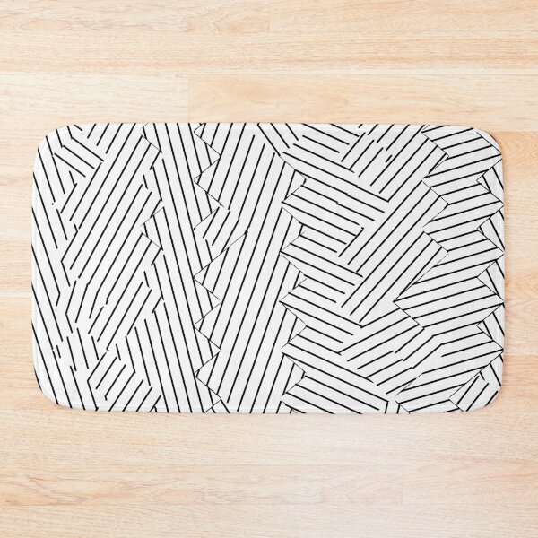 Item preview, geometric line abstract pattern background in black and white designed and sold by Mrvell.