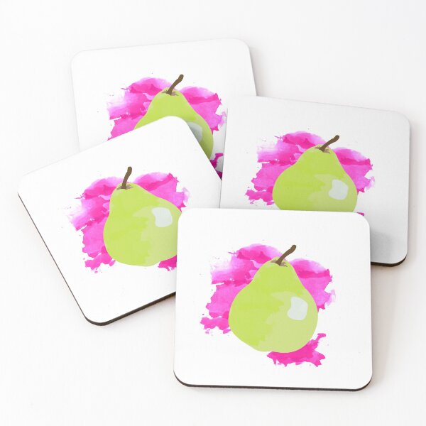 Item preview, Pear with Watercolor Background Design designed and sold by idovedesign.