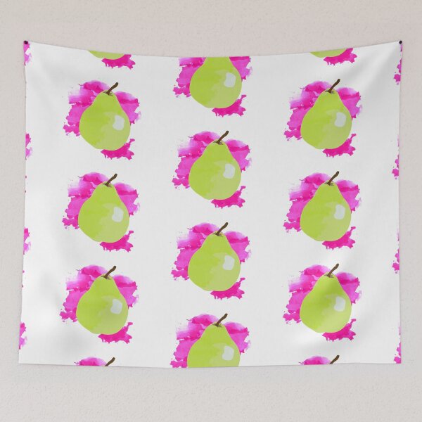 Item preview, Pear with Watercolor Background Design designed and sold by idovedesign.