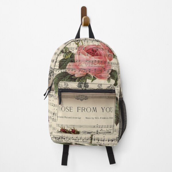 Item preview, Botanical print on vintage music sheet - A rose from you designed and sold by Art by Lilia.