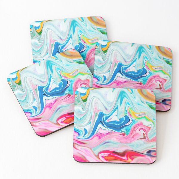 Item preview, Candy Rainbow Liquid Marble Painting  designed and sold by newburyboutique.