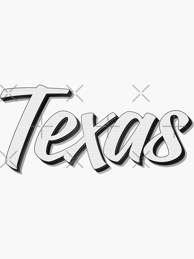 "Texas" Sticker for Sale by ProjectX23 Redbubble