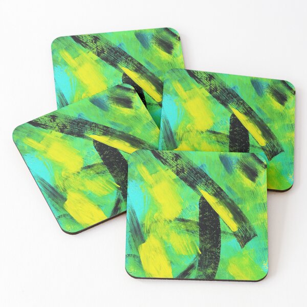 Item preview, GREEN PURPLE & BLACK a bold colorful abstract, and here we present a wonderfully colorful design – great to be noticed at your next party!  designed and sold by JOHNC1.